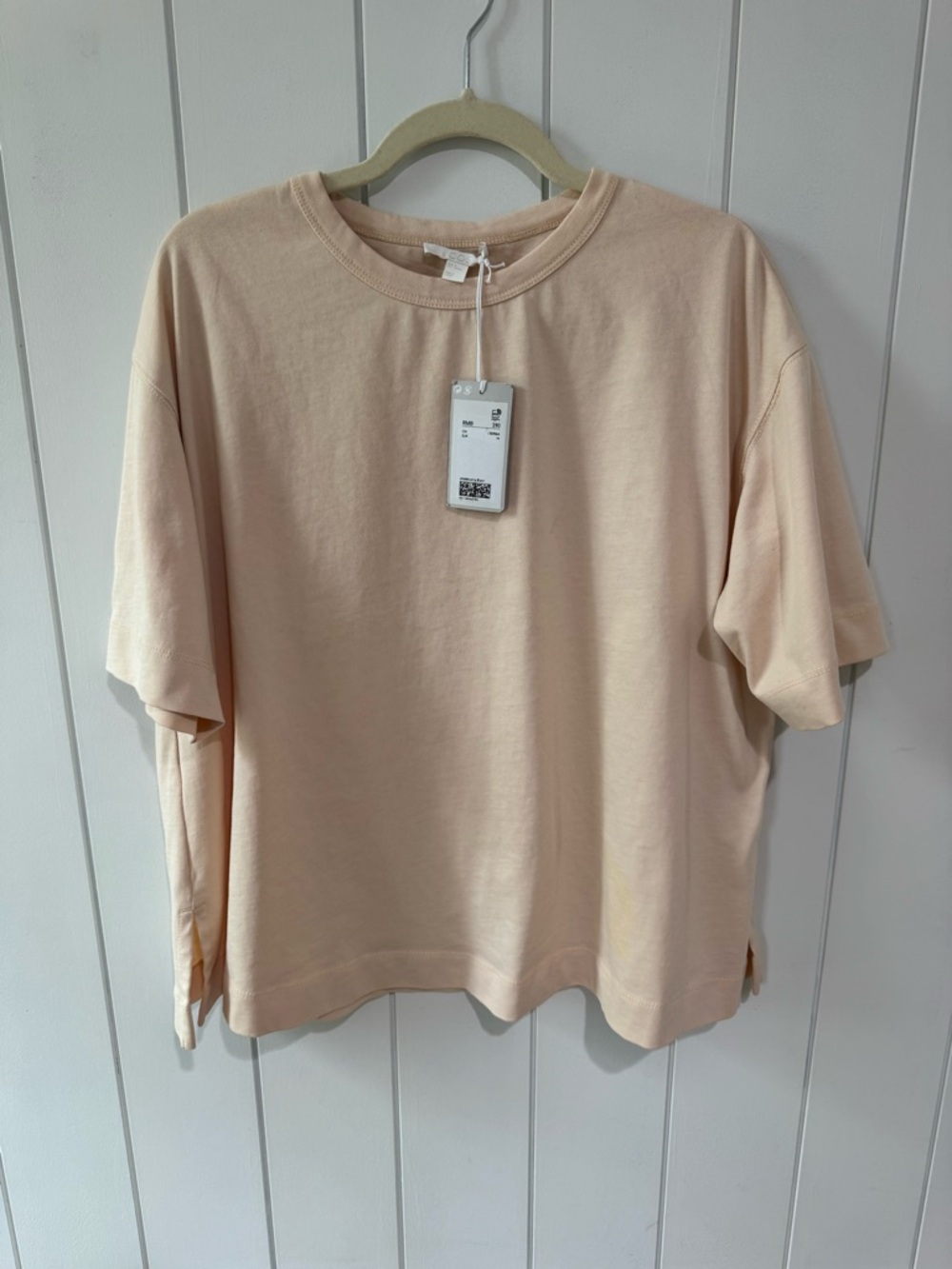 COS Light Peach Oversized Crewneck Tee